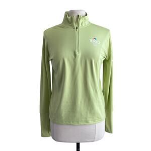 NIKE Tokyo Olympics Pullover Womens Sz Small Green 2020 Athleisure Quarterzip